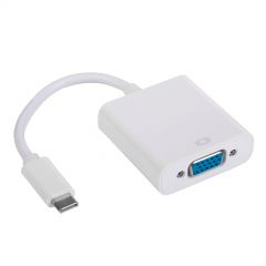 Converter adapter with cable Akyga AK-AD-55 USB type C (m) / VGA (f) 15cm