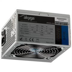 ATX power supply 600W Akyga AK-B1-600 P4 PCI-E 6+2 pin 4x SATA 2x Molex PPFC FAN 12cm used