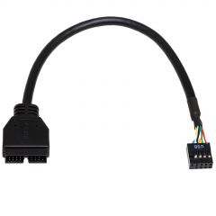 Adapter z kablem Akyga AK-CA-28 USB 19 pin ( m ) / USB 9 pin ( f ) 20cm