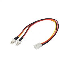 Adapter with cable Akyga AK-CA-52 3 pin (f) / 2x 3 pin (m) 2x 15cm