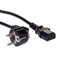 Kabel zasilający Akyga AK-PC-01A CCA IEC C13 CEE 7/7 250V/50Hz 1.5m