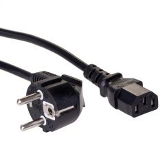 Kabel zasilający Akyga AK-PC-01C CU IEC C13 CEE 7/7 250V/50Hz 1.5m