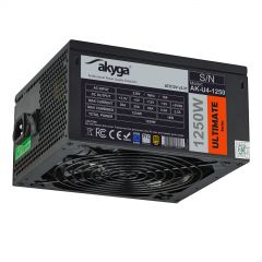 Zasilacz ATX 1250W Akyga AK-U4-1250 P4+4 12x PCI-E 6+2 pin 8x SATA APFC 80+ FAN 14cm WYPRZEDAŻ