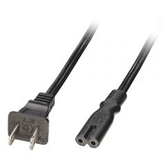 Notebook Power Cord IEC C7 2pin USA plug type A 115V